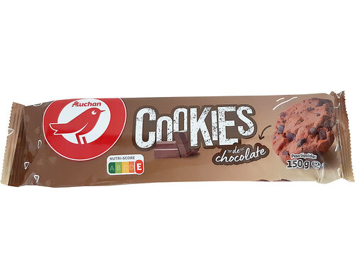BOLACHA AUCHAN COOKIES CHOCOLATE 150G image number 0