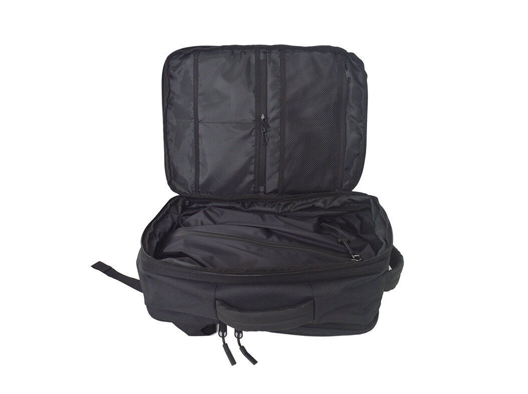 MOCHILA DE VIAGEM AIRPORT COM BOMBA A V&Aacute;CUO PRETO 42X31X14 CM image number 3