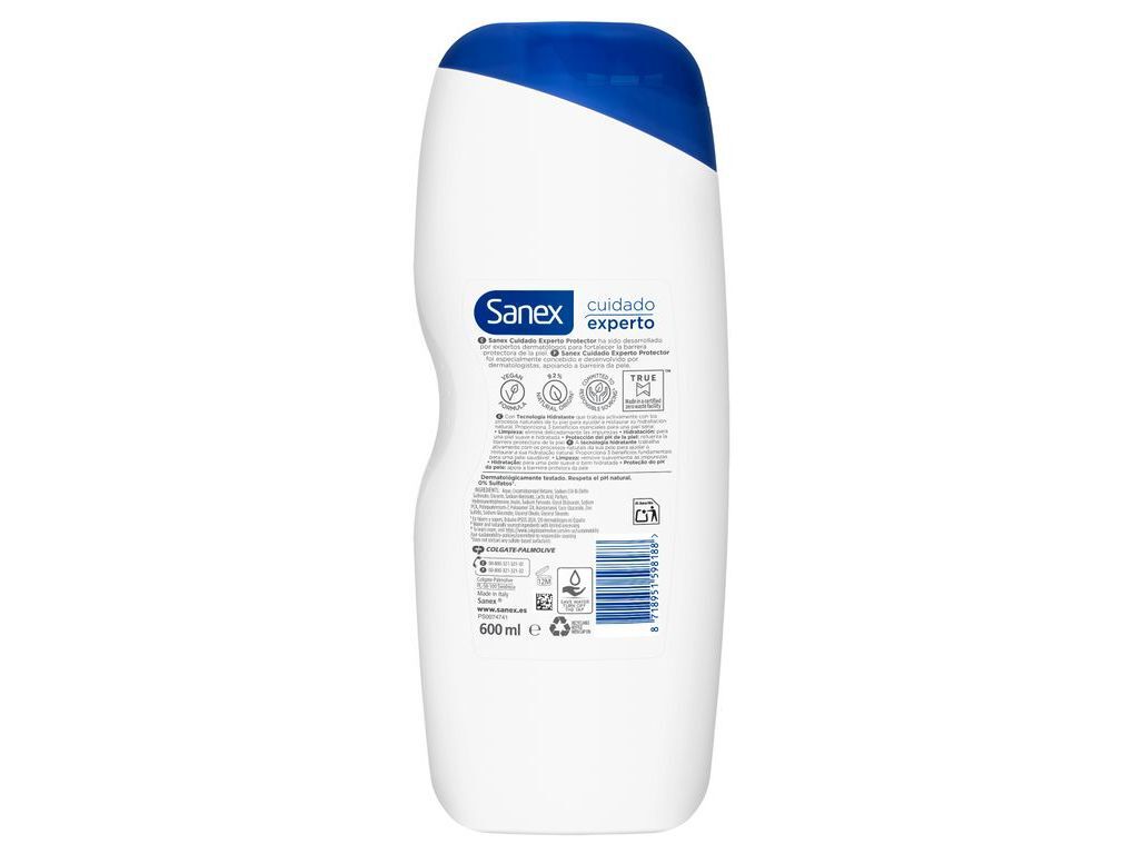 GEL BANHO SANEX PROTETOR 600ML image number 1