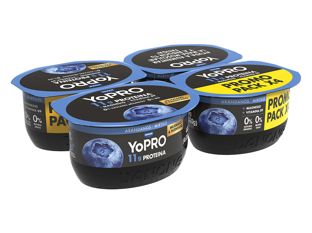 IOGURTE PROTEINA YOPRO MIRTILO 4X120G