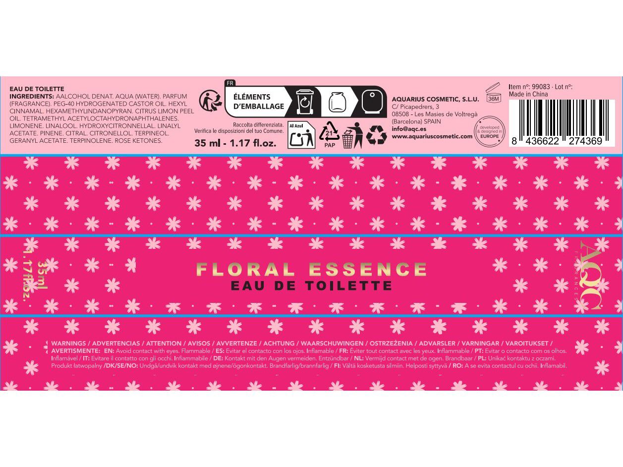 &Aacute;GUA DE COL&Oacute;NIA AQC FRAGANCES FLORAL ESSENCE 35ML image number 1
