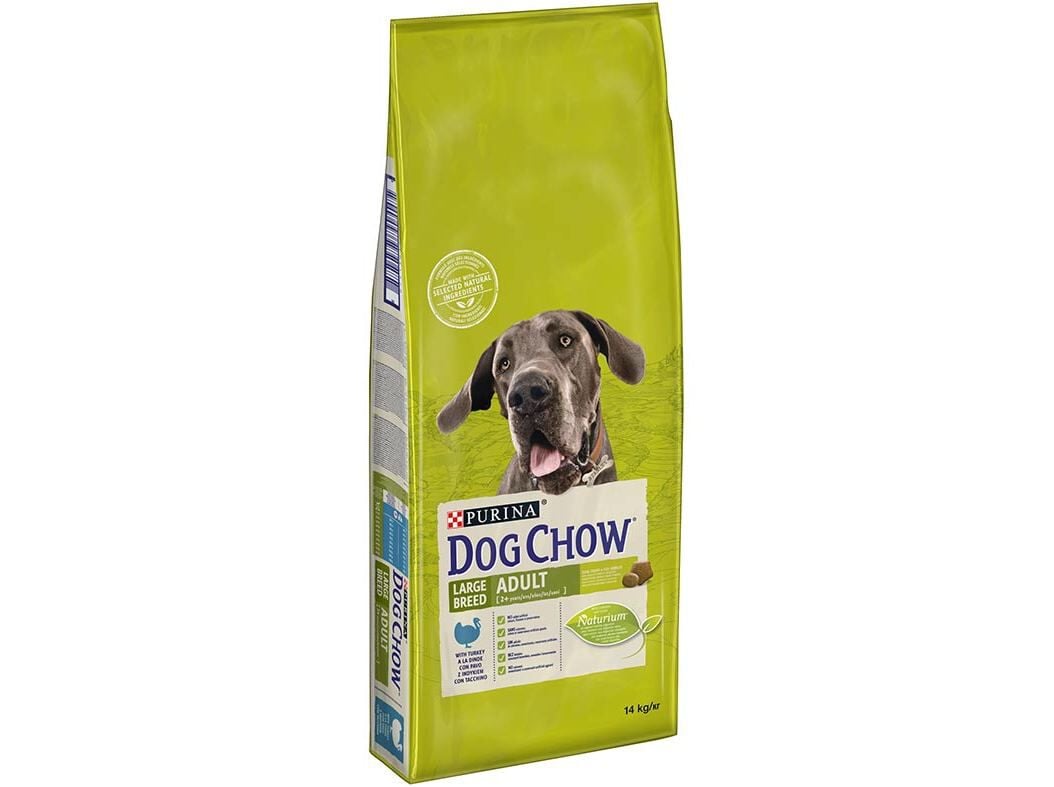 RA&Ccedil;&Atilde;O PARA C&Atilde;O DOG CHOW RA&Ccedil;A GRANDE COM PERU 14KG