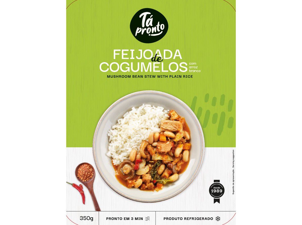 FEIJOADA COGUMELOS COM ARROZ TA PRONTO 350G image number 0