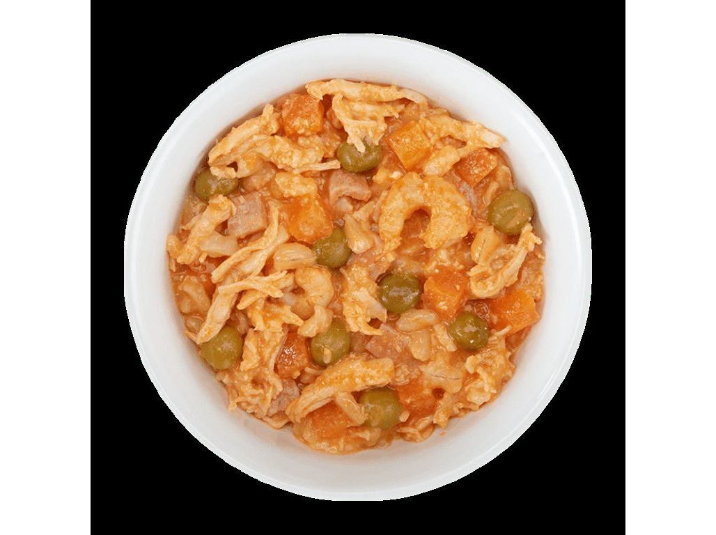 COMIDA H&Uacute;MIDA C&Atilde;O SCHESIR FRANGO PAELLA 150G image number 1