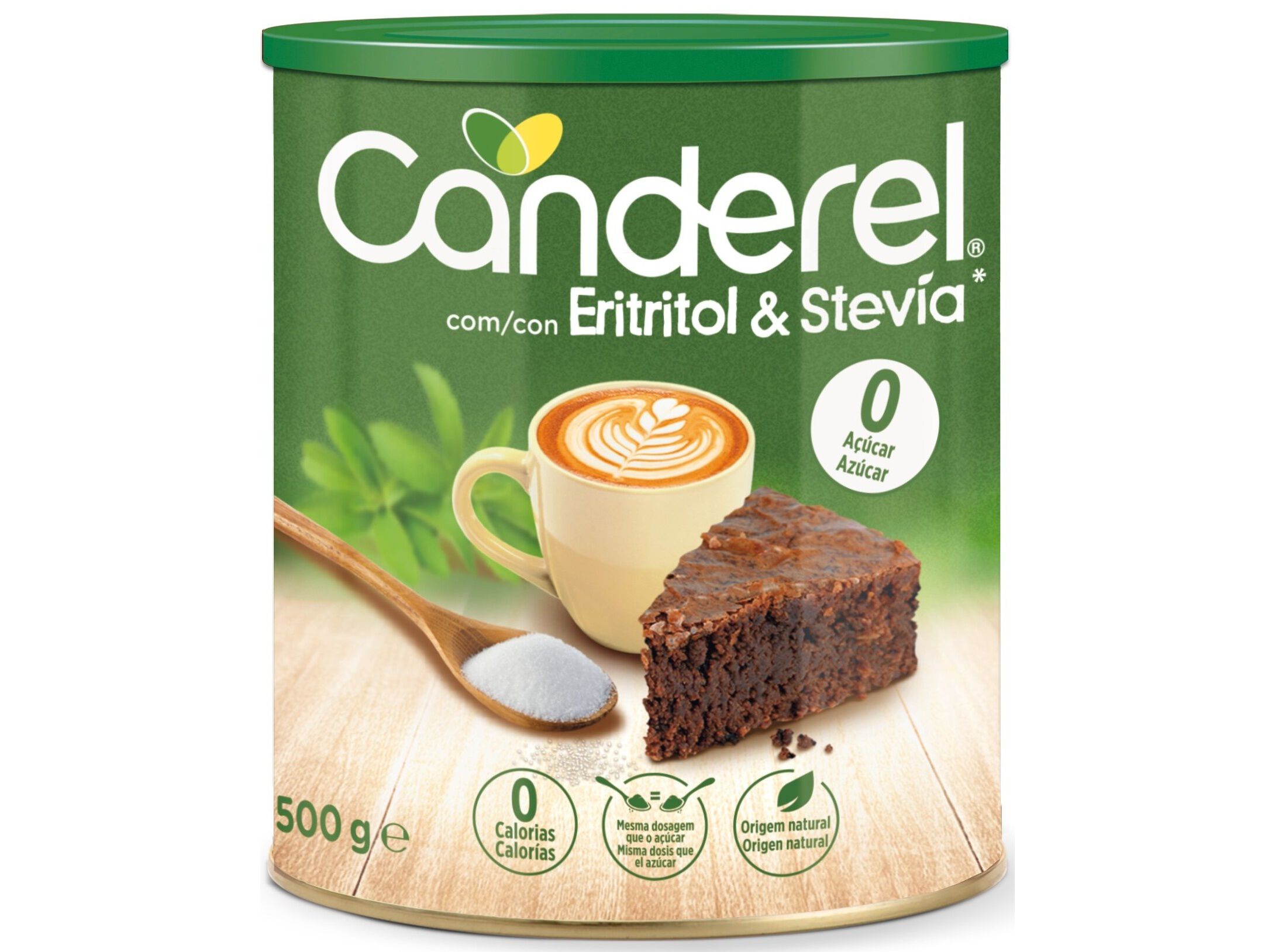 ADO&Ccedil;ANTE CANDEREL ERITRITOL & STEVIA GREEN NATURAL 500G image number 1
