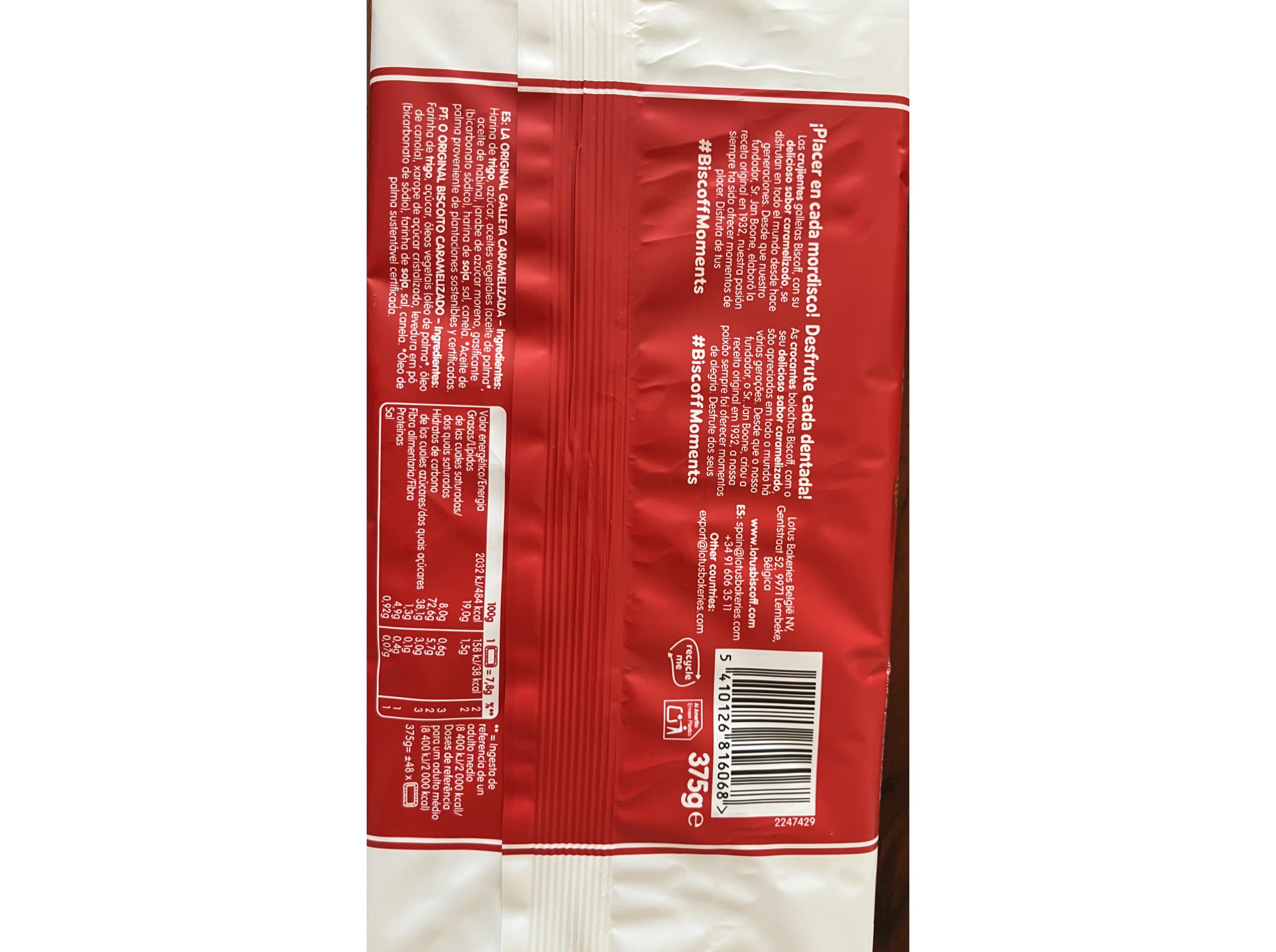 BOLACHA LOTUS BISCOFF FAMILIAR 3X125G image number 1