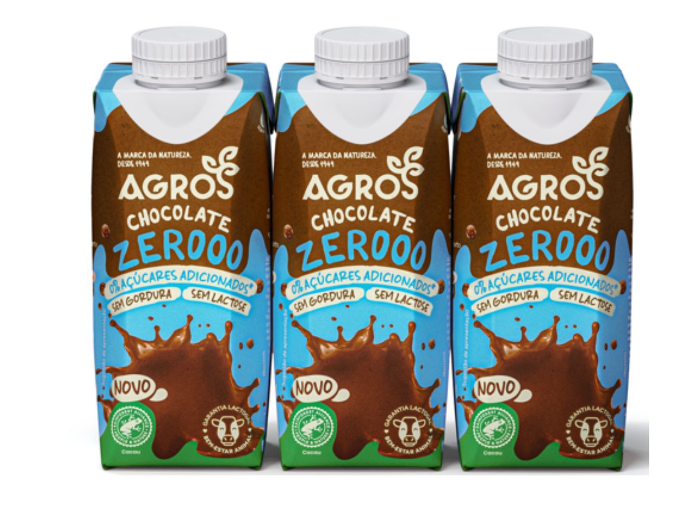 LEITE COM CHOCOLATE AGROS MAGRO SEM LACTOSE 3X250ML image number 1