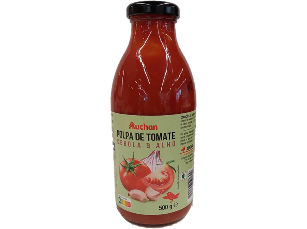 POLPA DE TOMATE AUCHAN COM CEBOLA E ALHO 500G