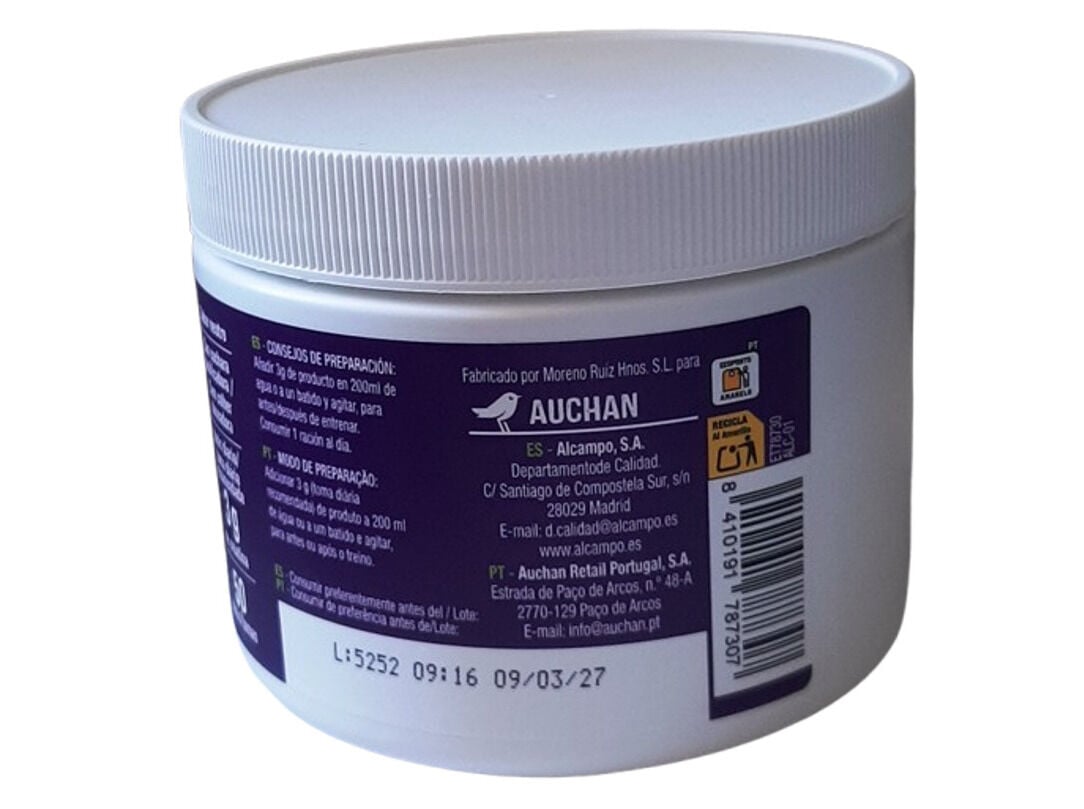 SUPLEMENTO CREATINA AUCHAN EM P&Oacute; 150 G image number 2