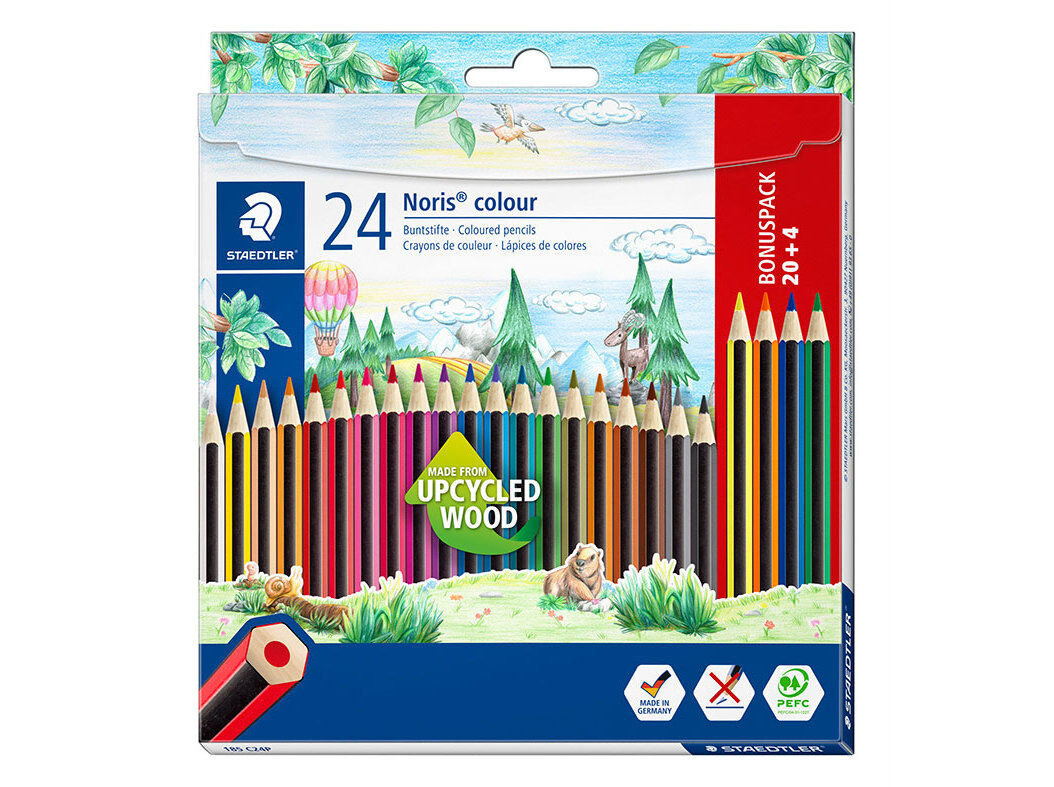 L&Aacute;PIS DE COR STAEDTLER NORIS COLOUR 20+4 UNIDADES