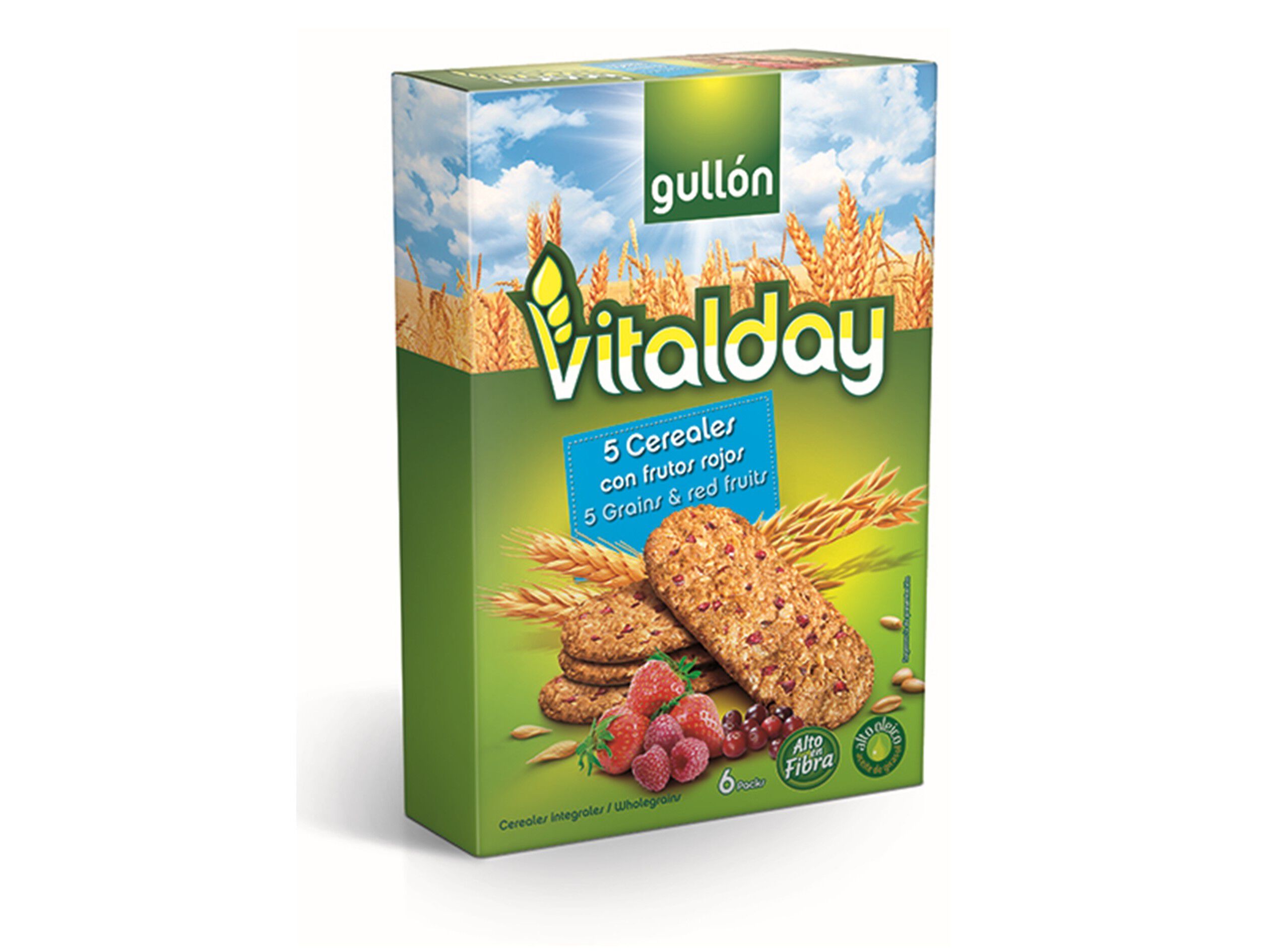 BOLACHA GULLON VITALDAY FRUTOS VERMELHOS 240G