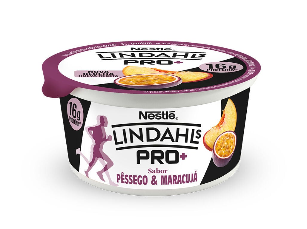 IOGURTE S&Oacute;LIDO LINDAHLS PESSEGO MARACUJA 160G
