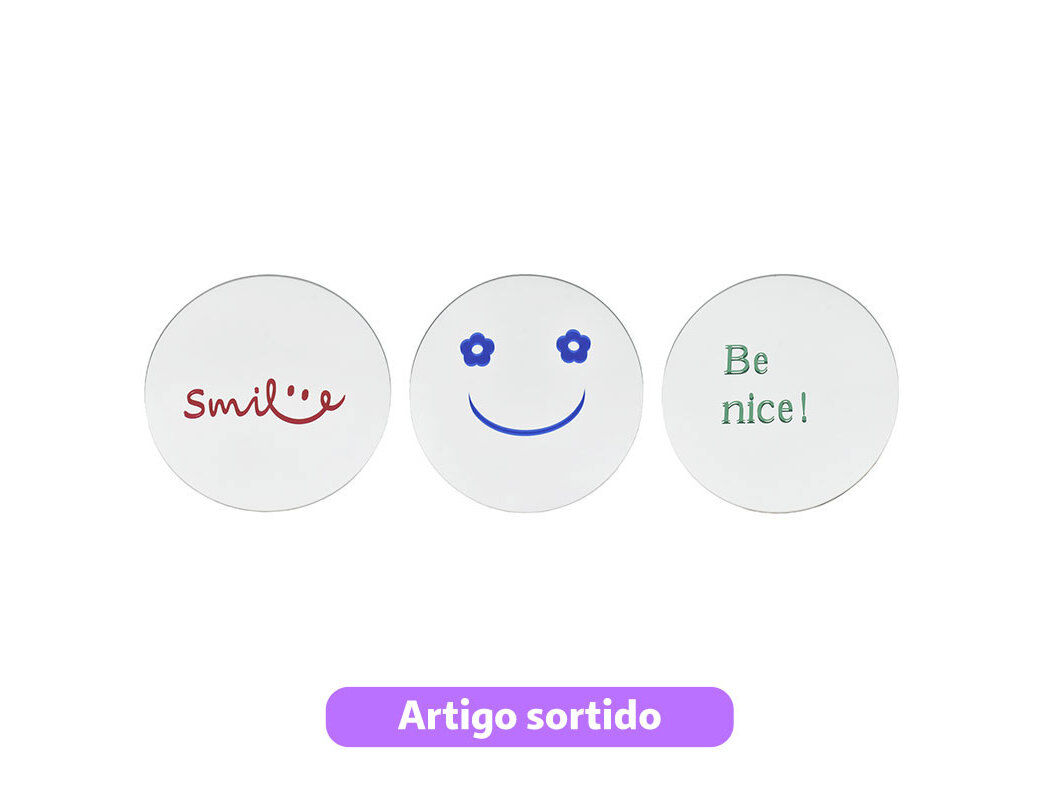 ESPELHO ACTUEL MENSAGENS &Oslash;25CM MODELOS SORTIDOS