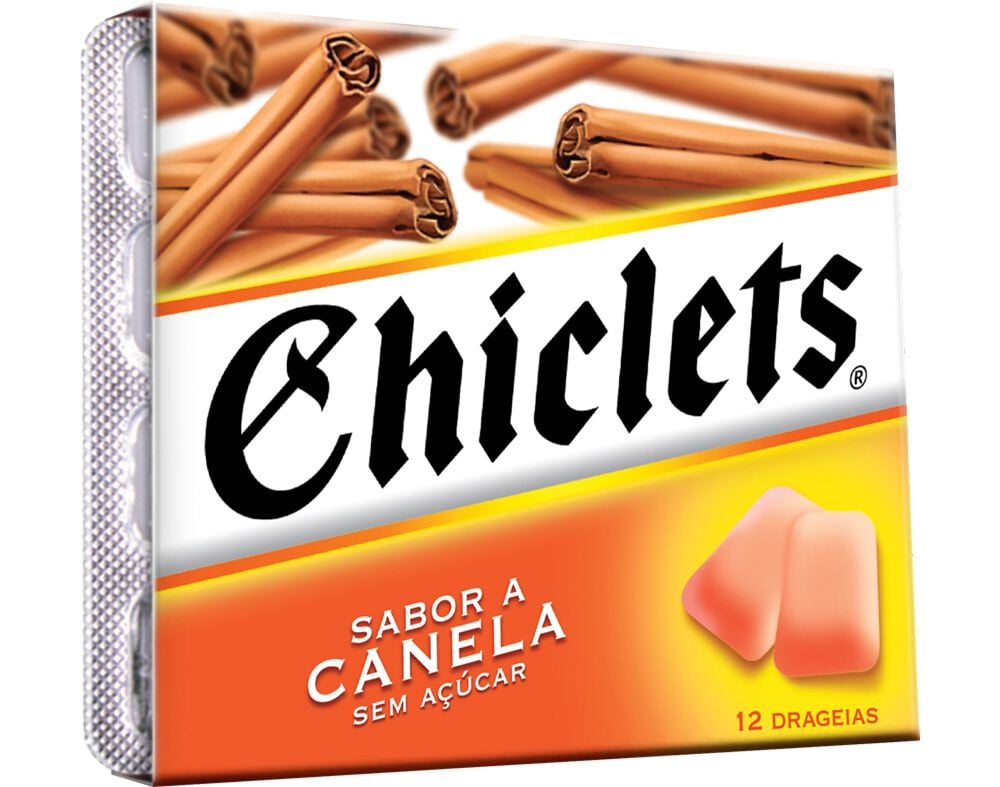 PASTILHAS CHICLETS EL&Aacute;STICAS CANELA UN