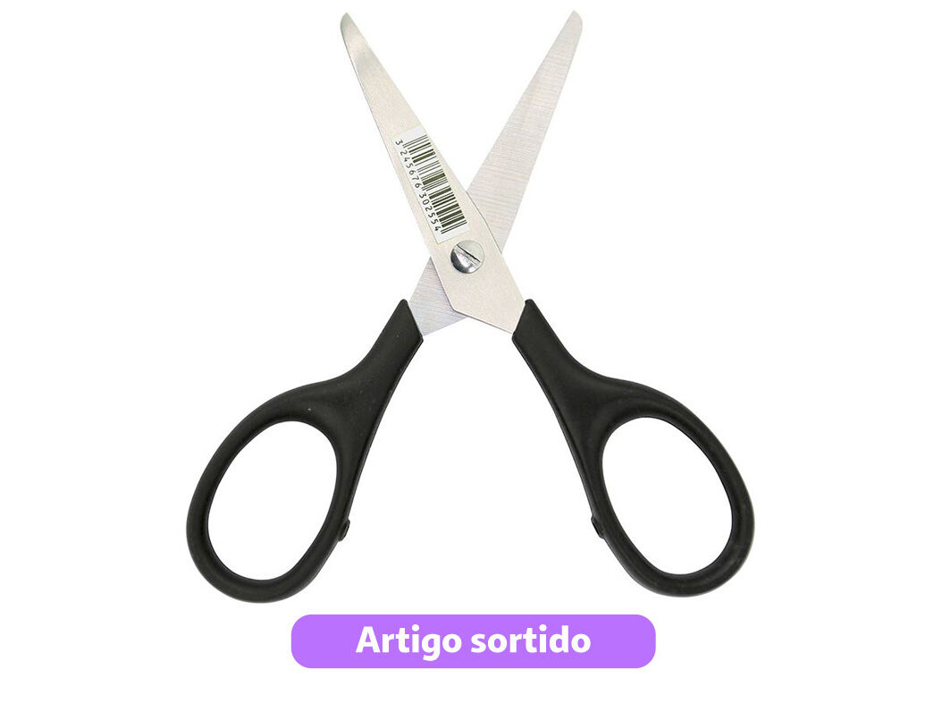 TESOURA POLEGAR 12CM CORES SORTIDAS