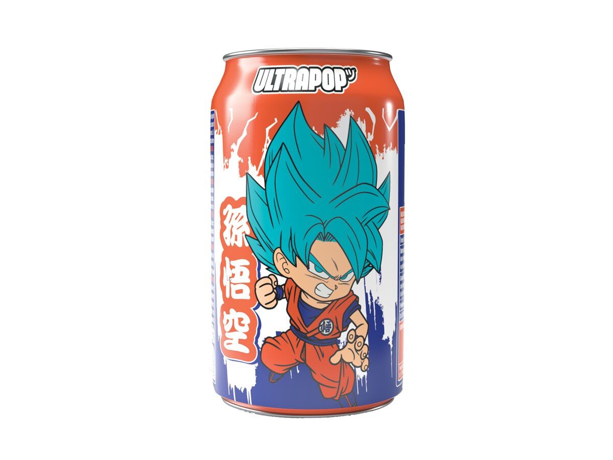 BEBIDA COM G&Aacute;S ULTRAPOP MORANGO BANANA DRAGONBALL 330ML