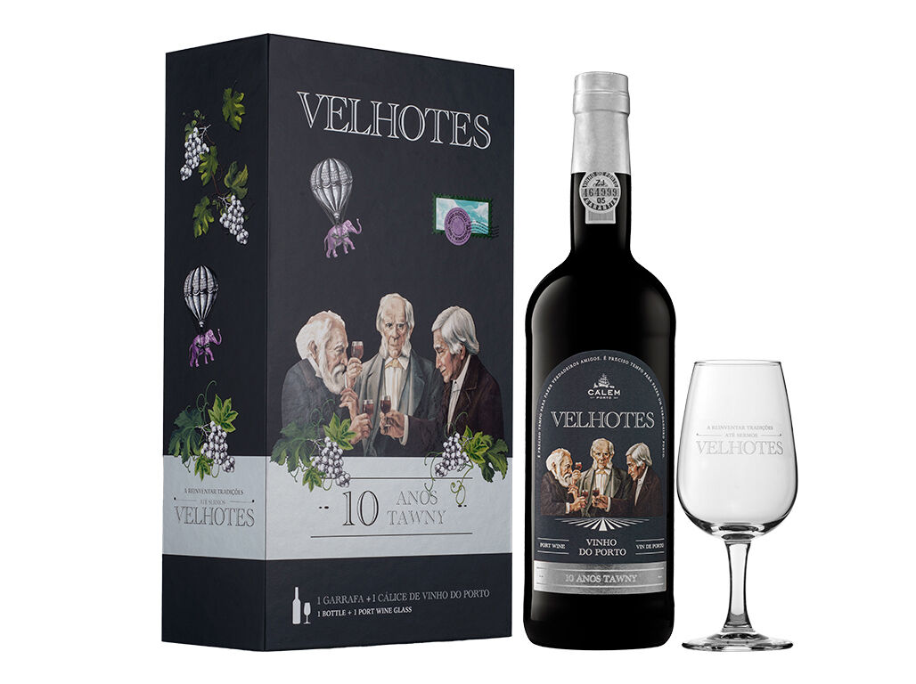 VINHO PORTO VELHOTES 10 ANOS+CALICE 0.75L