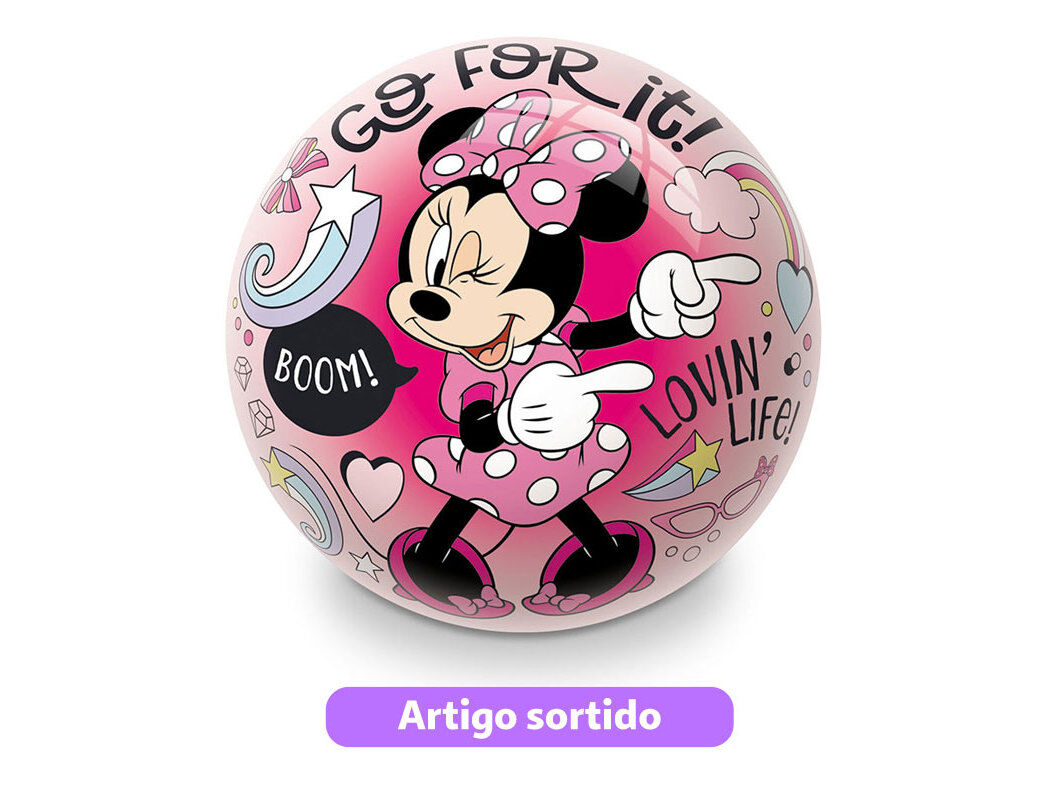 BOLA MONDO MINNIE &Oslash;14CM MODELOS SORTIDOS