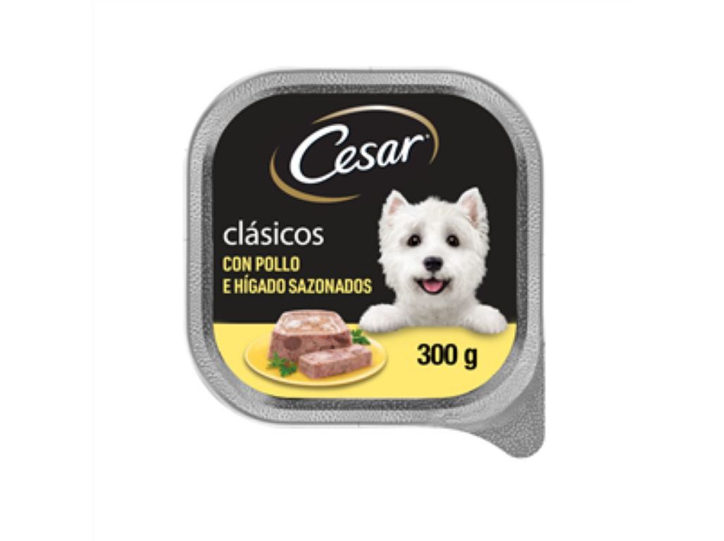 COMIDA H&Uacute;MIDA C&Atilde;O CESAR TERRINA FRANGO 300G image number 0