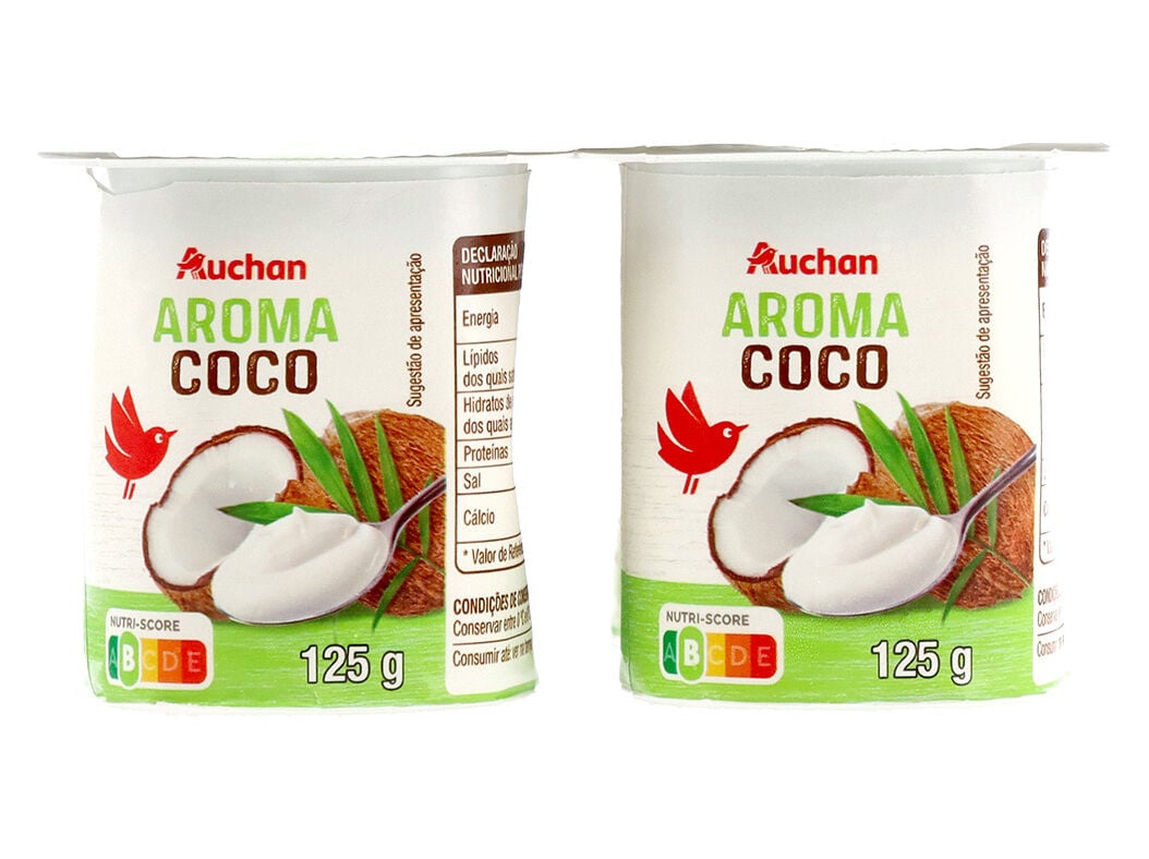 IOGURTE AUCHAN AROMA C&Ocirc;CO 4X125G image number 0