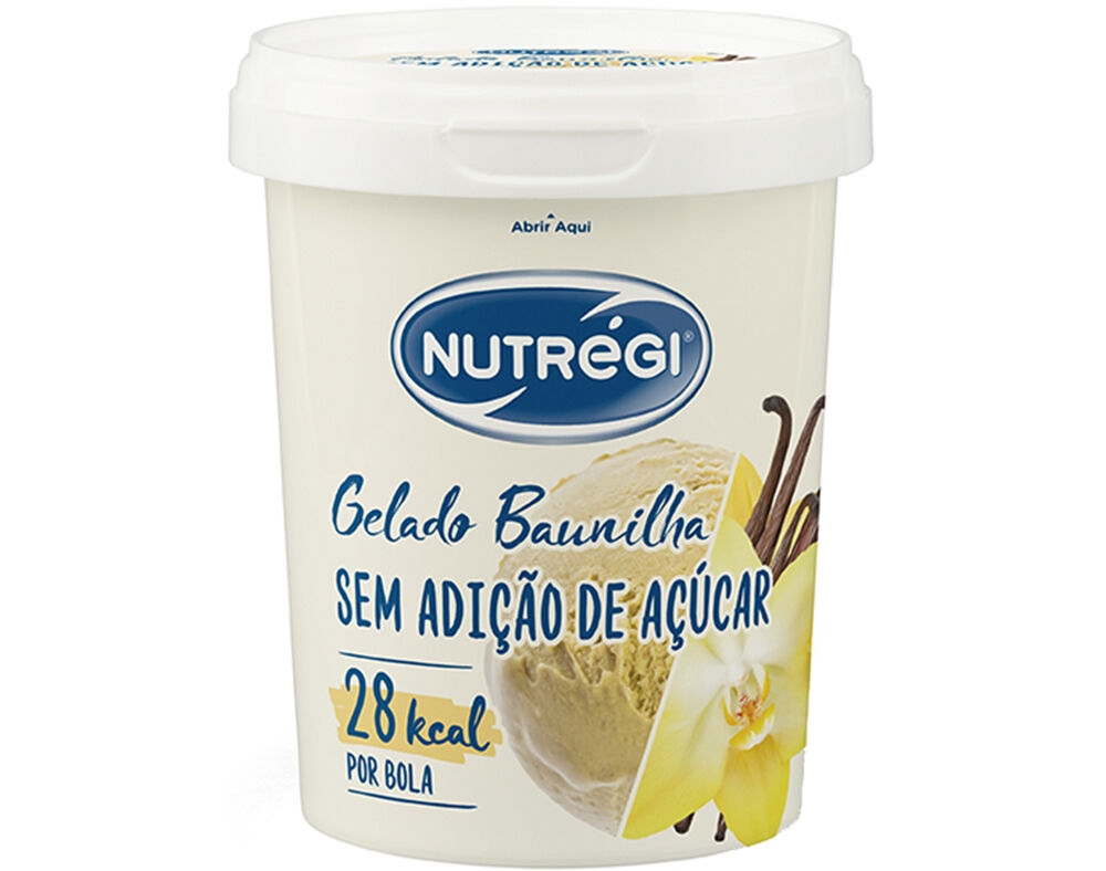 GELADO NUTR&Eacute;GI SEM A&Ccedil;&Uacute;CAR BAUNILHA 500ML