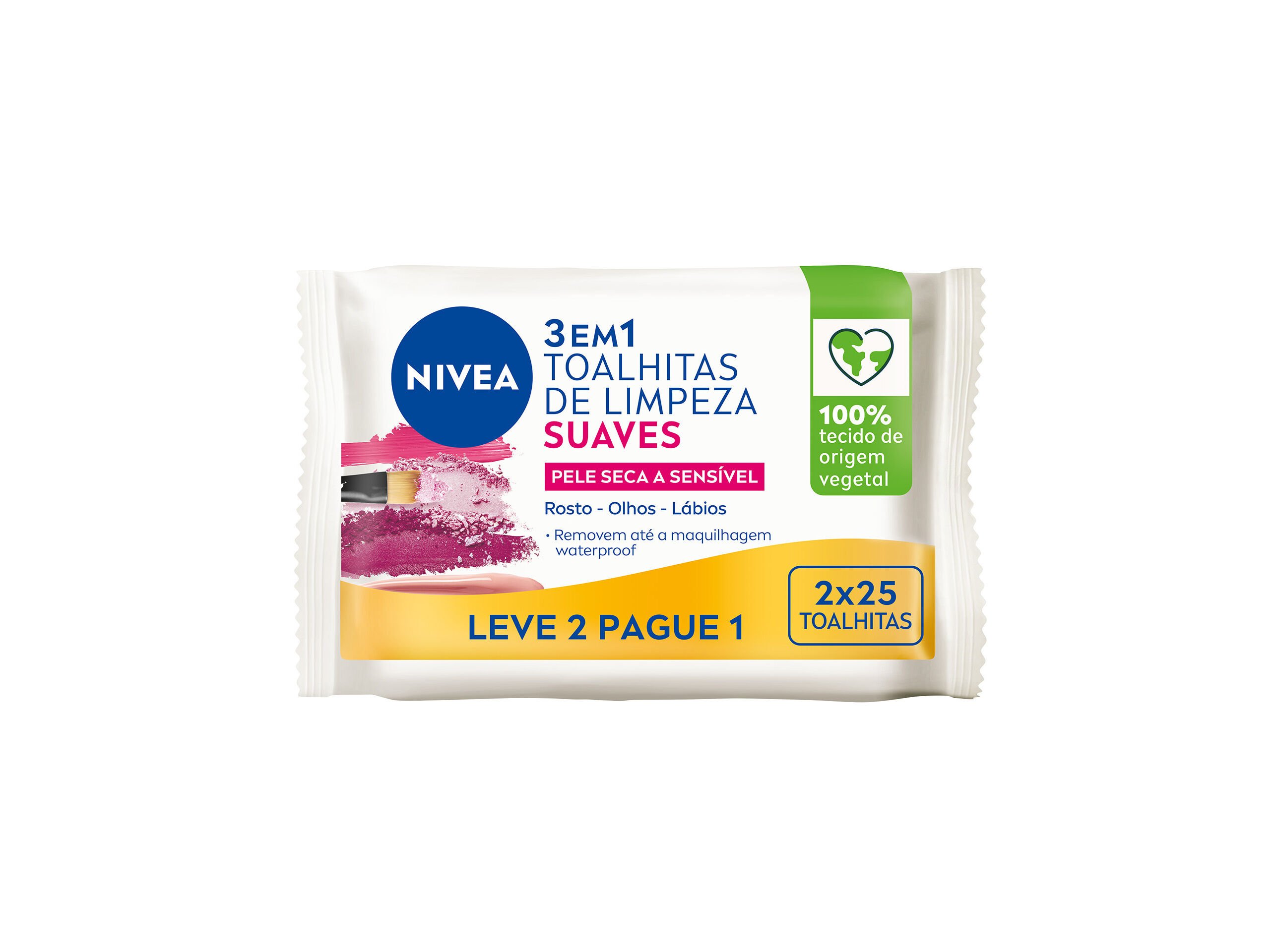 Toalhitas de Limpeza de Rosto Suaves para Pele Sens&iacute;vel L2P1 NIVEA 25 + 25 un