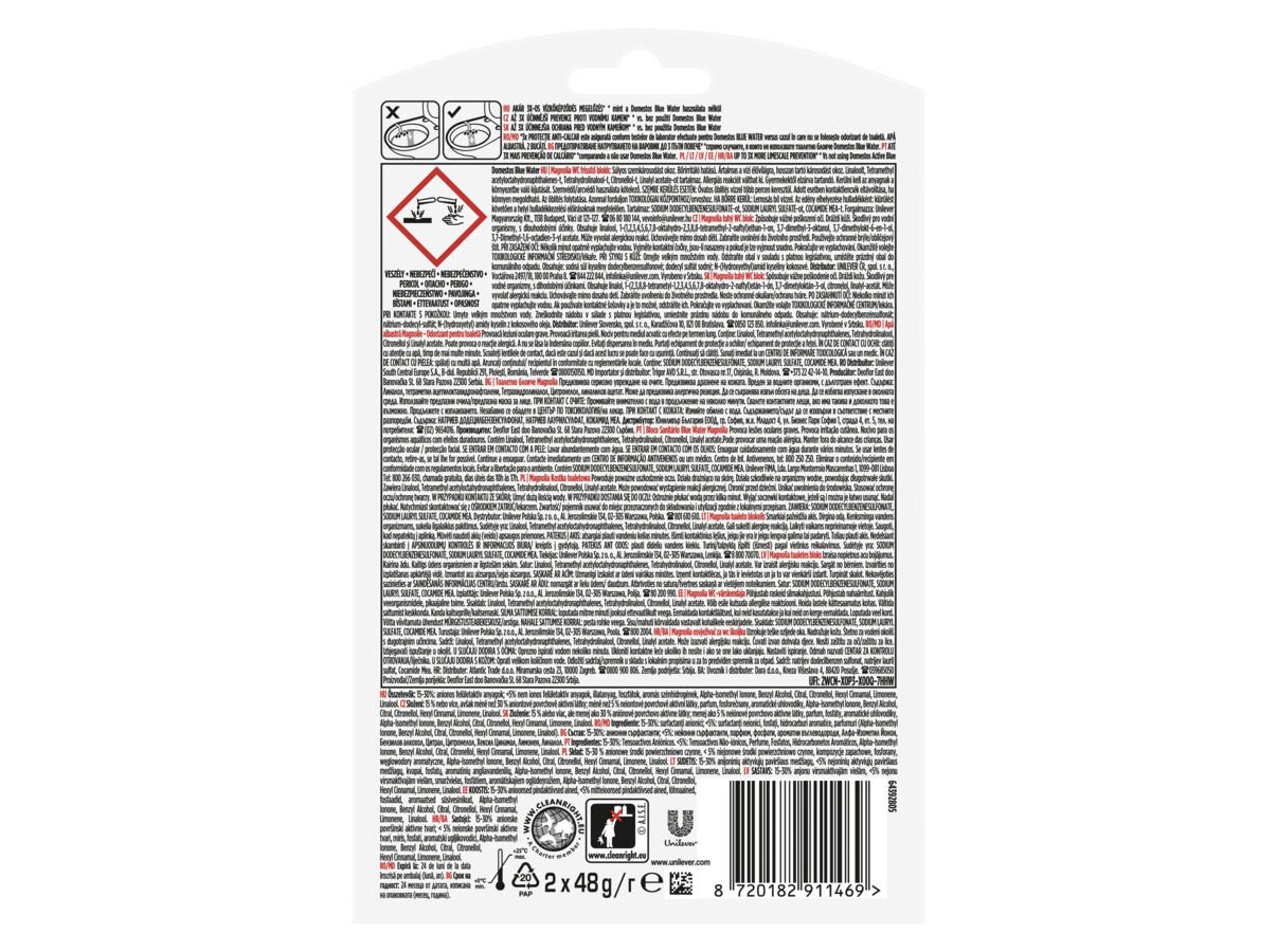 BLOCO SANIT&Aacute;RIO DOMESTOS BLUE WATER PINK 2UN image number 1