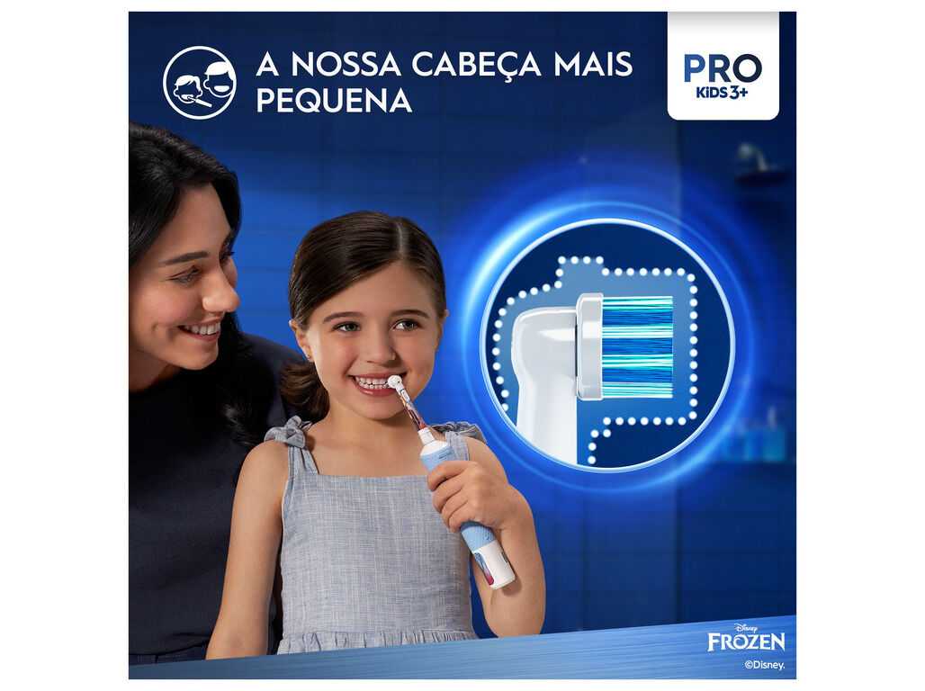 ESCOVA DENTES EL&Eacute;CTRICA ORAL-B VITALITY PRO KIDS 3+ FROZEN image number 2