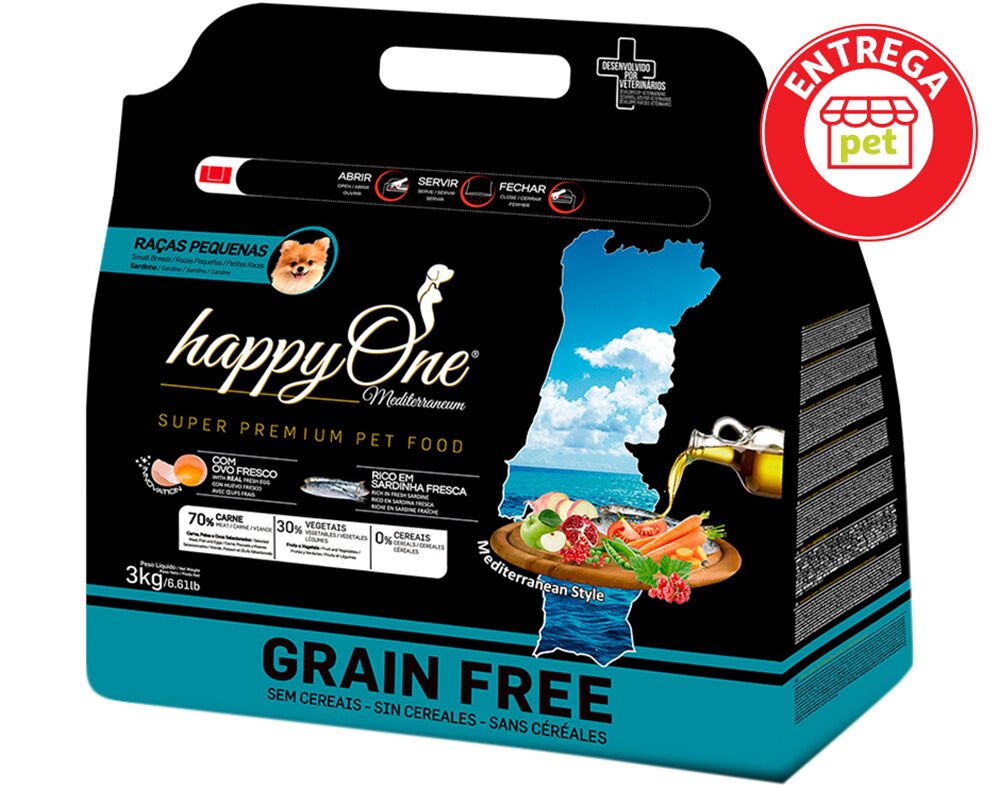RA&Ccedil;&Atilde;O C&Atilde;O HAPPYONE MEDITERRANEUM RA&Ccedil;AS PEQUENAS SARDINHA 3KG image number 1