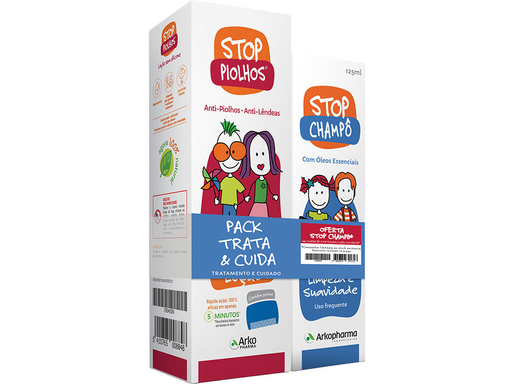 PACK STOP PIOLHOS TRATA E CUIDA 100+125ML