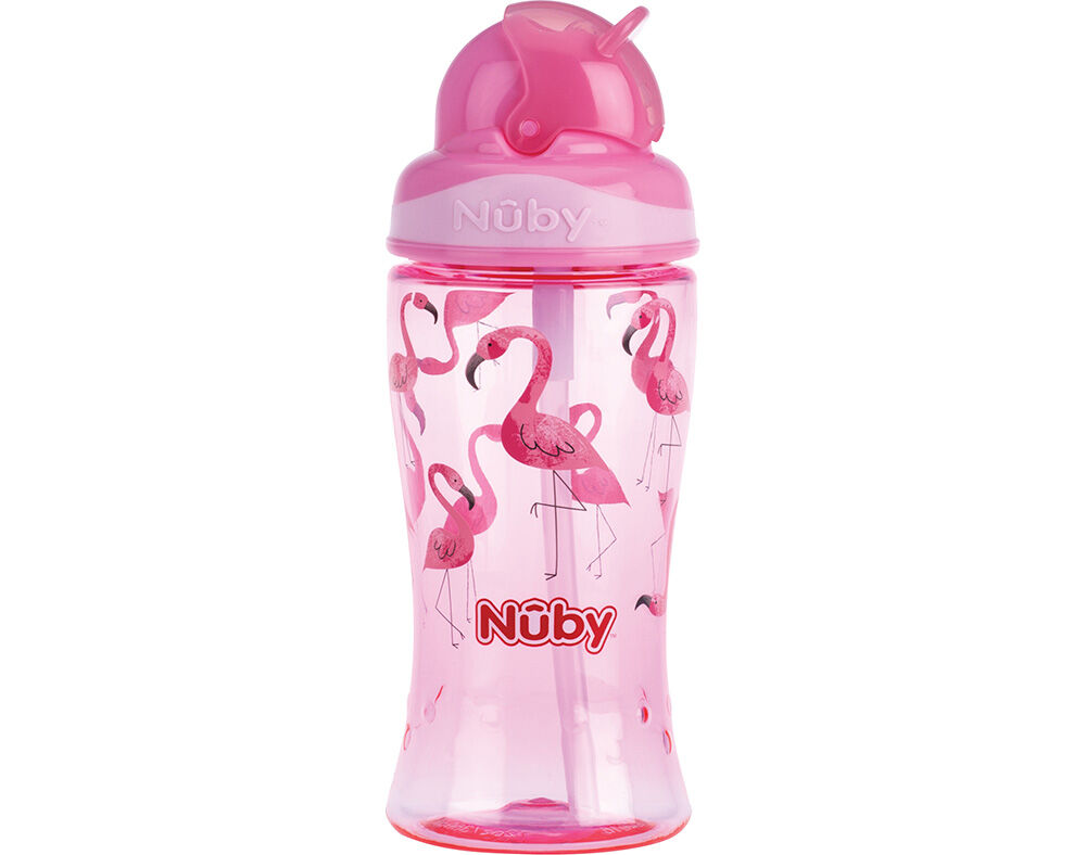 Nuby Copo com Palha 360ML +12M Rosa