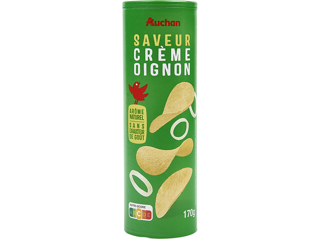 APERITIVO AUCHAN BASE BATATA SABOR CEBOLA 170G