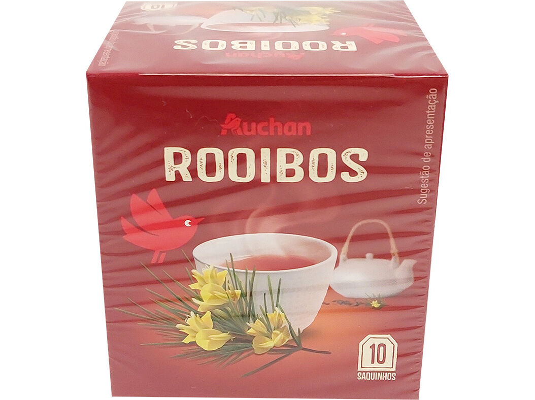 INFUS&Atilde;O AUCHAN ROOIBOS COM AROMA LARANJA 10 SAQUETAS
