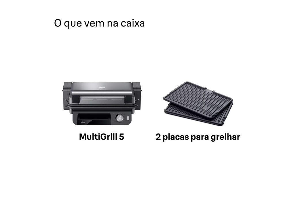 GRELHADOR DE PLACAS BRAUN CG5010IGY 2000W image number 7