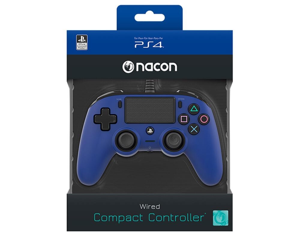 COMANDO COM FIOS PS4 AZUL NACON COMPACT
