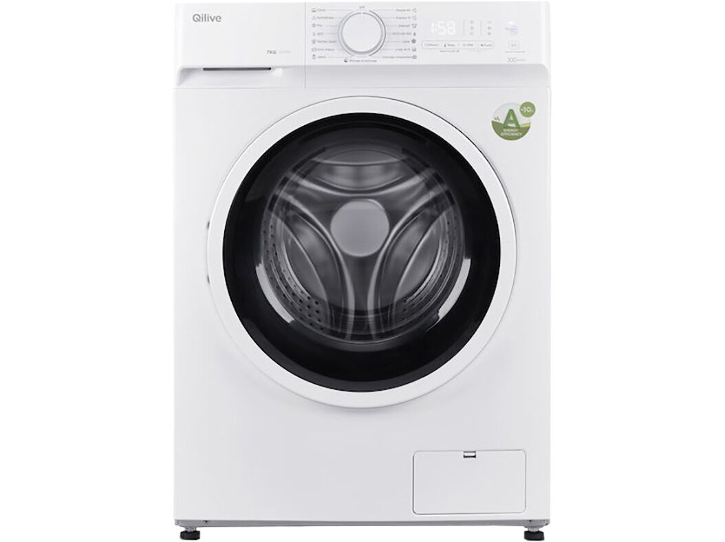 M&Aacute;QUINA DE LAVAR ROUPA QILIVE Q.6395 - BRANCO A 7KG