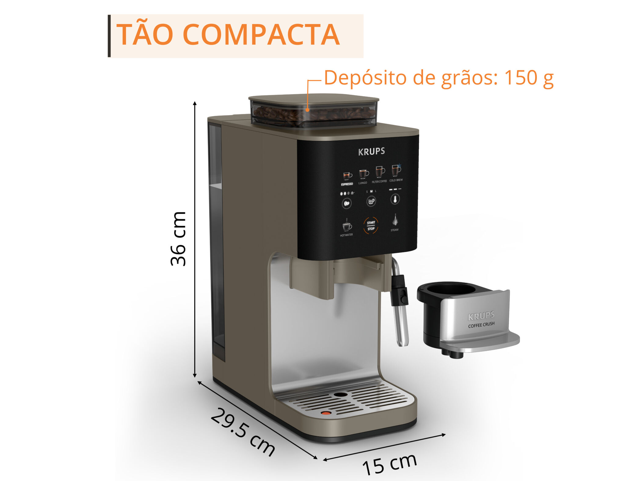MAQUINA CAFE AUTOMATICA KRUPS SA403BE0 CRUSH EXPERIENCE LIONESS image number 3