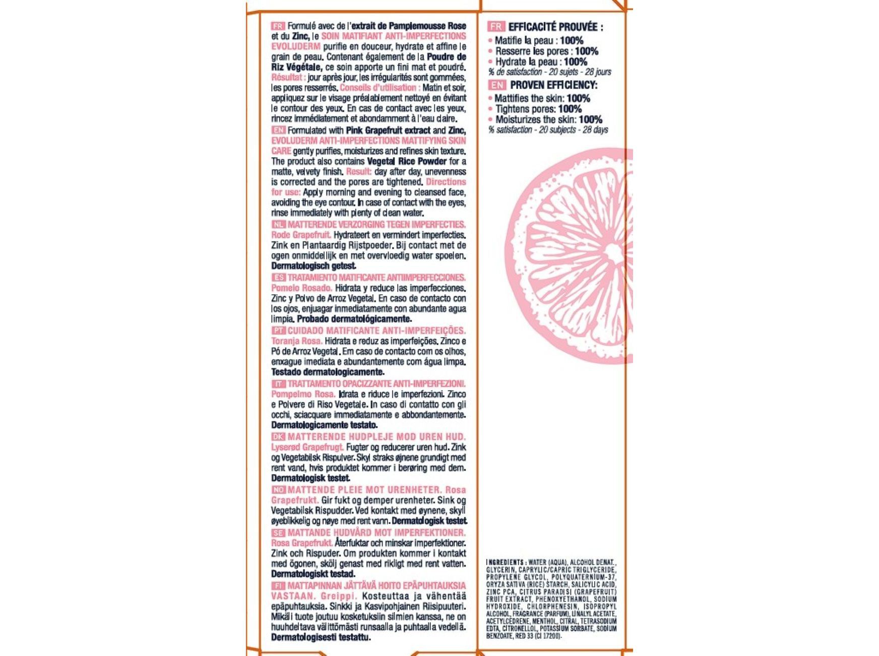 CREME DE ROSTO EVOLUDERM ANTI IMPERFEI&Ccedil;&Otilde;ES 50 ML image number 1