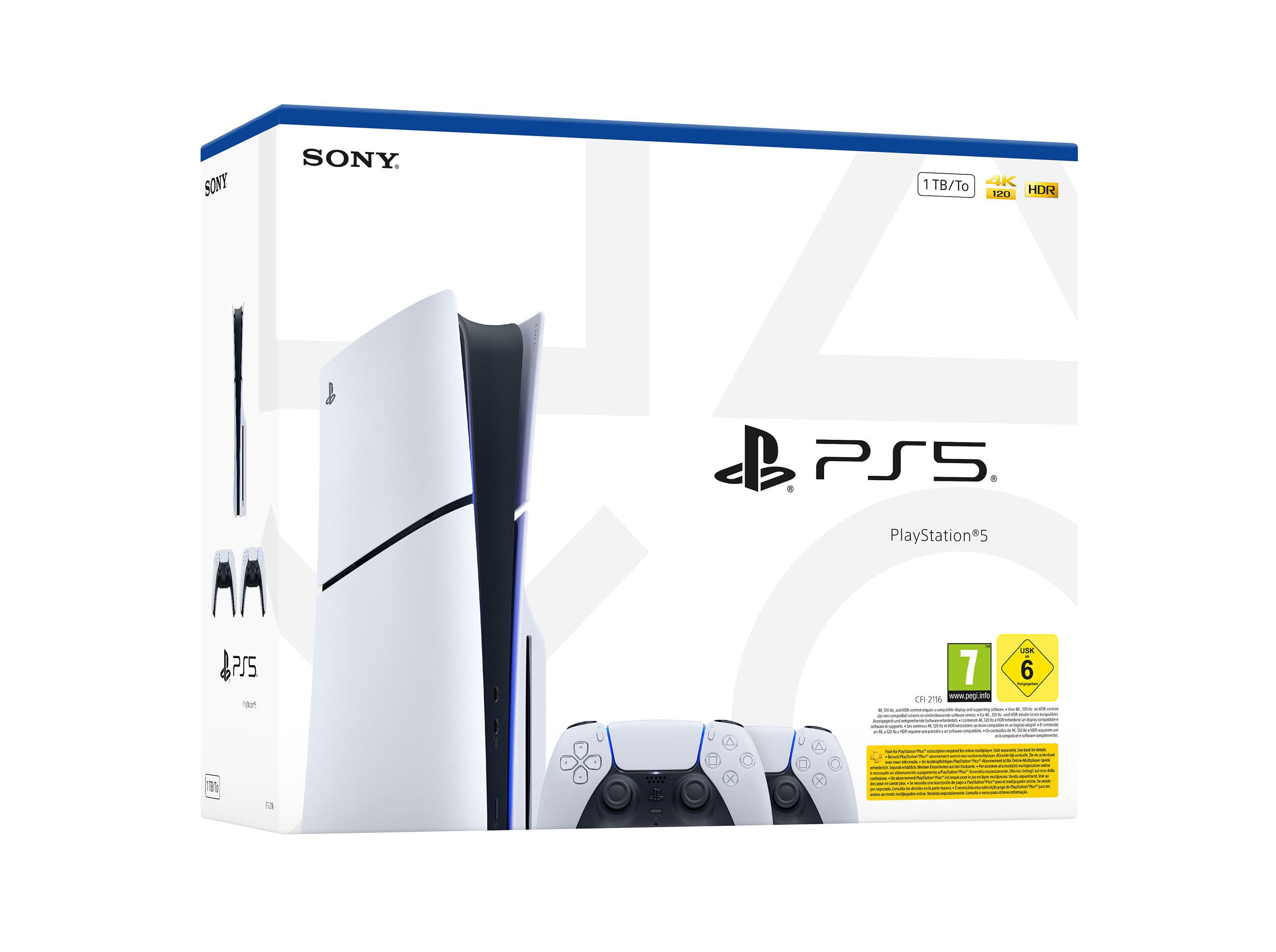 CONSOLA SONY PLAYSTATION 5 STANDARD SLIM 1TB + 2 COMANDOS DUALSENSE image number 2