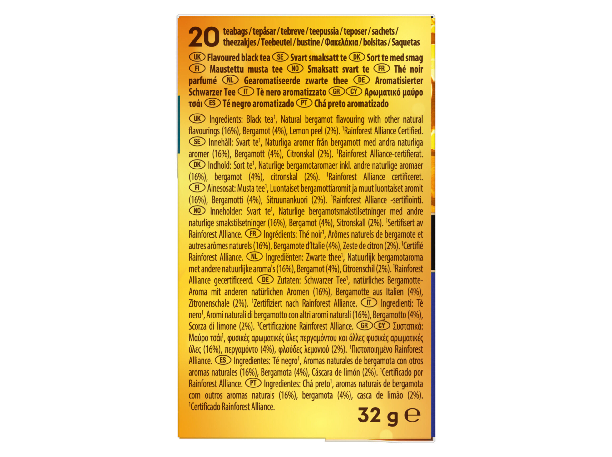 CH&Aacute; PRETO LIPTON EARL GREY 20 UN image number 1