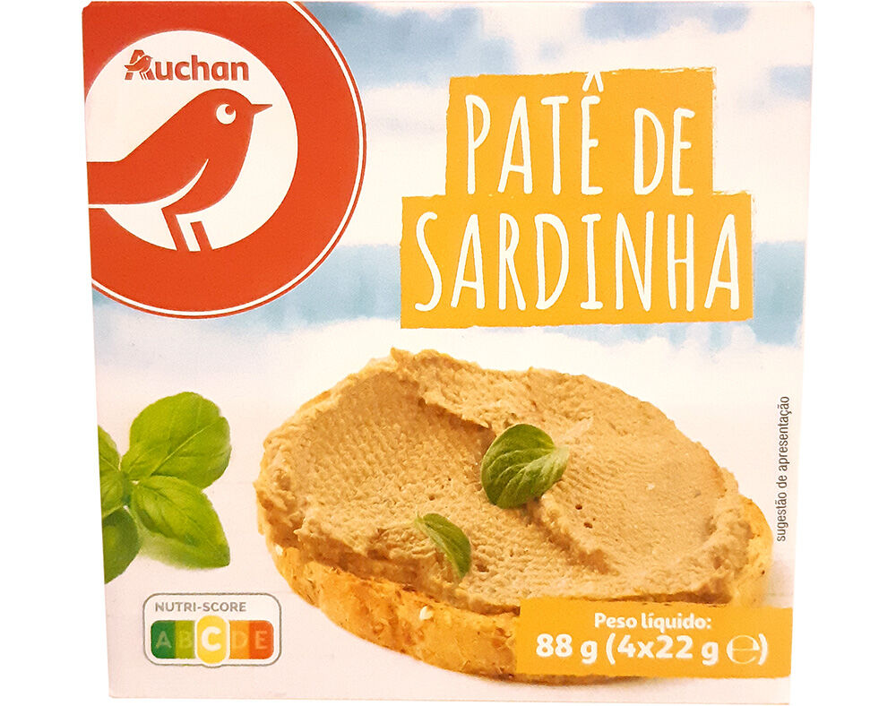 PAT&Ecirc; SARDINHA AUCHAN 4X22G image number 0