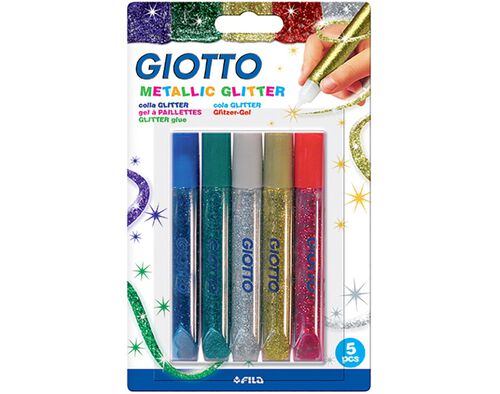 COLA GIOTTO METALIC GLITTER 10.5ML PACK 5UNIDADES image number 0