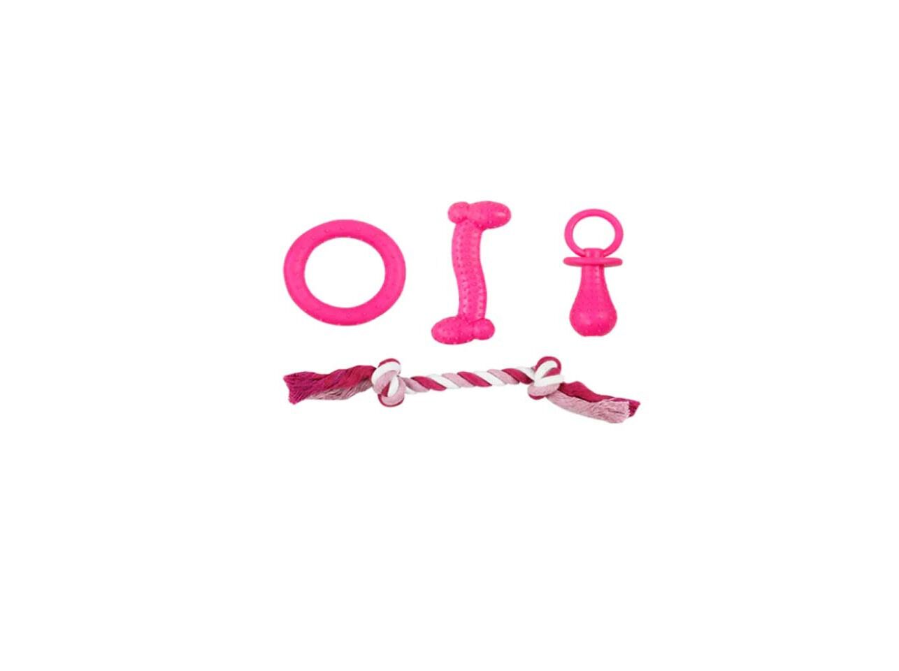 BRINQUEDO C&Atilde;O PAWISE PUPPY LIFE CONJUNTO 4UN image number 0