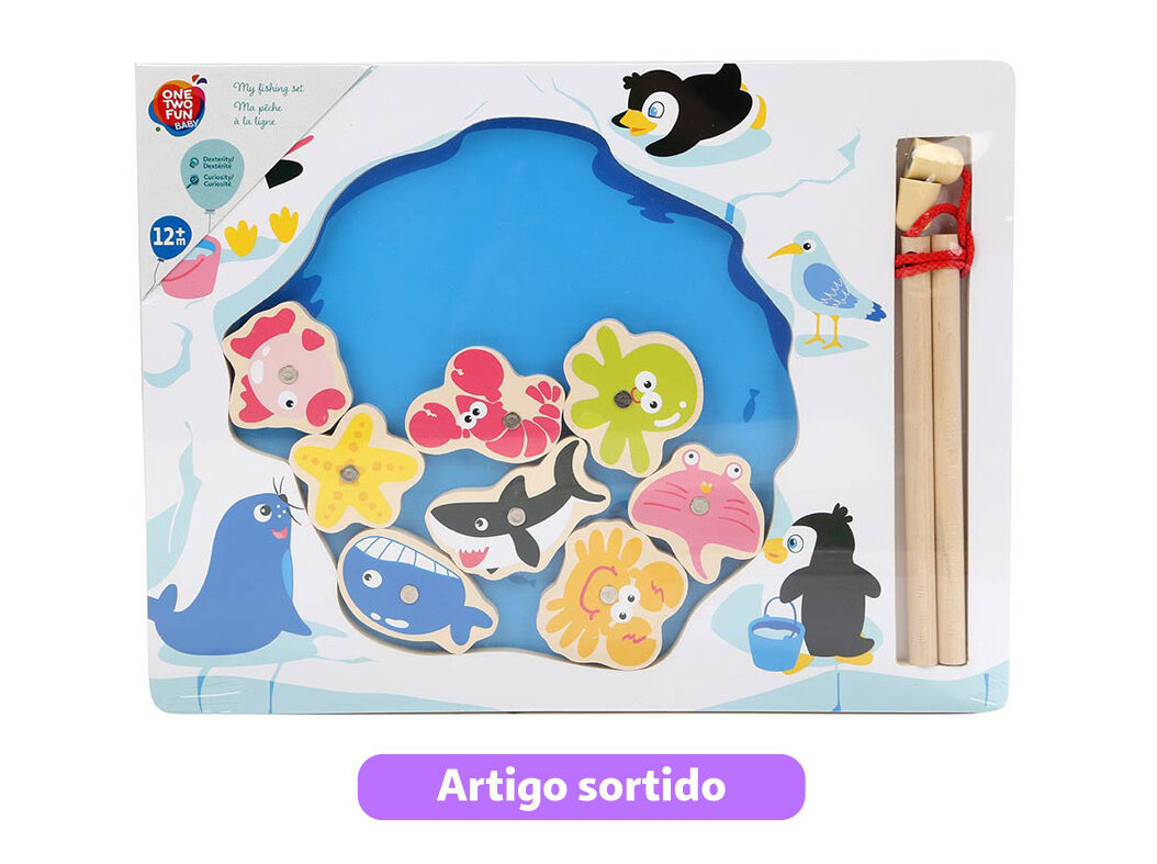 JOGO DE PESCA ONE TWO FUN EM MADEIRA MODELOS SORTIDOS image number 1