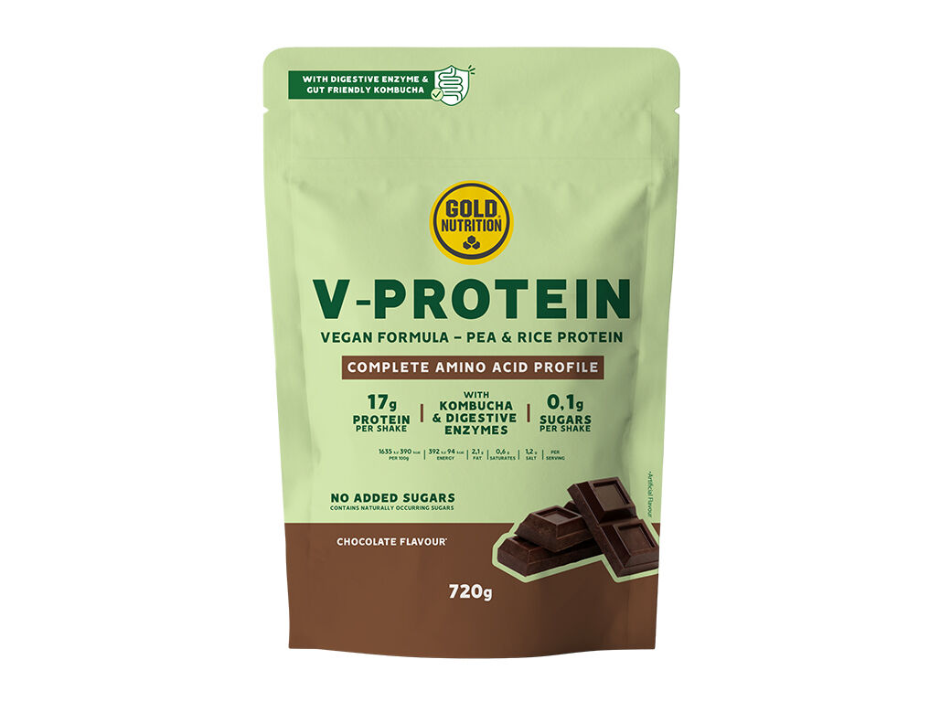 PROTEINA VEGETAL GOLDNUTRITION V-PROTEIN CHOCOLATE 720 G