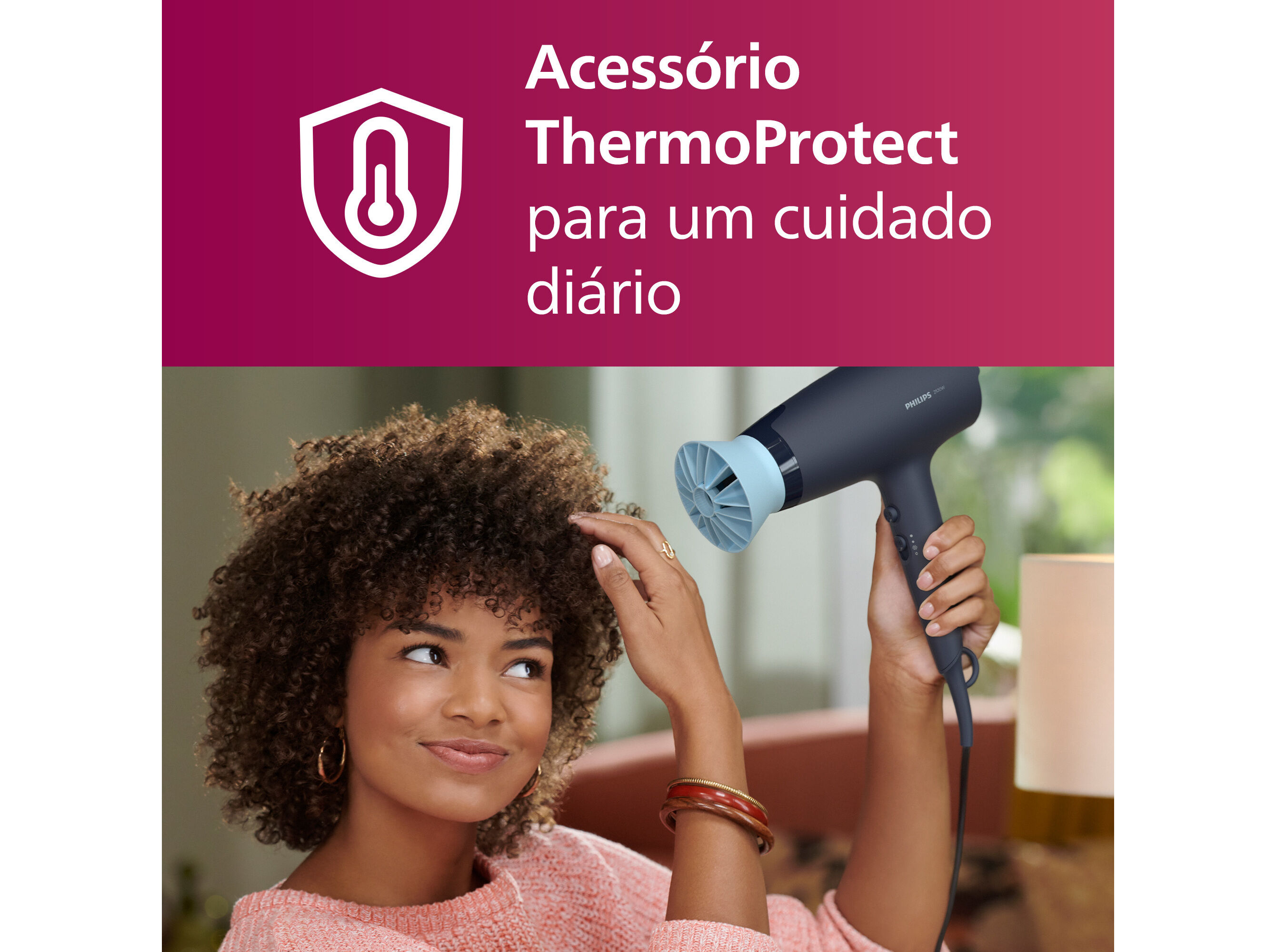 SECADOR DE CABELO PHILIPS BHD360/20 2200W image number 1