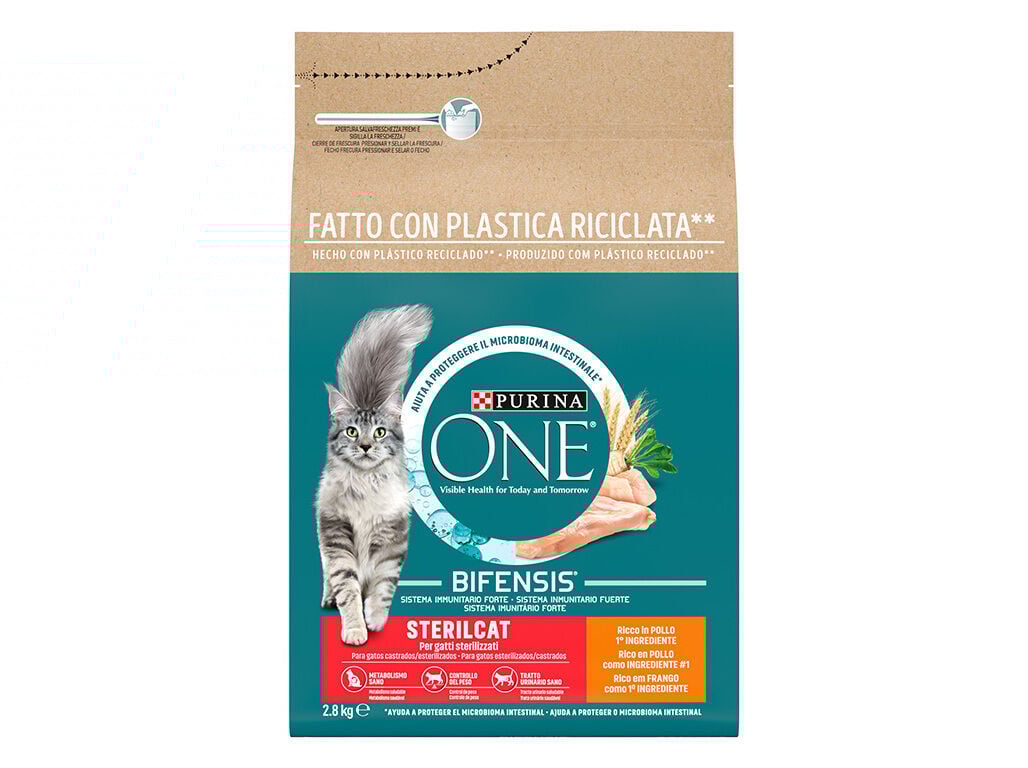 RA&Ccedil;&Atilde;O PARA GATO PURINA ONE ESTERILIZADO COM FRANGO 2.8KG image number 1