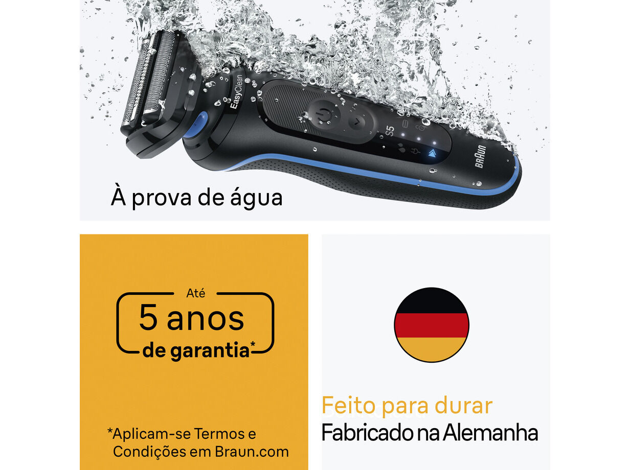 M&Aacute;QUINA BARBEAR BRAUN SHAVER S5 52-B1000 S BLUE image number 5