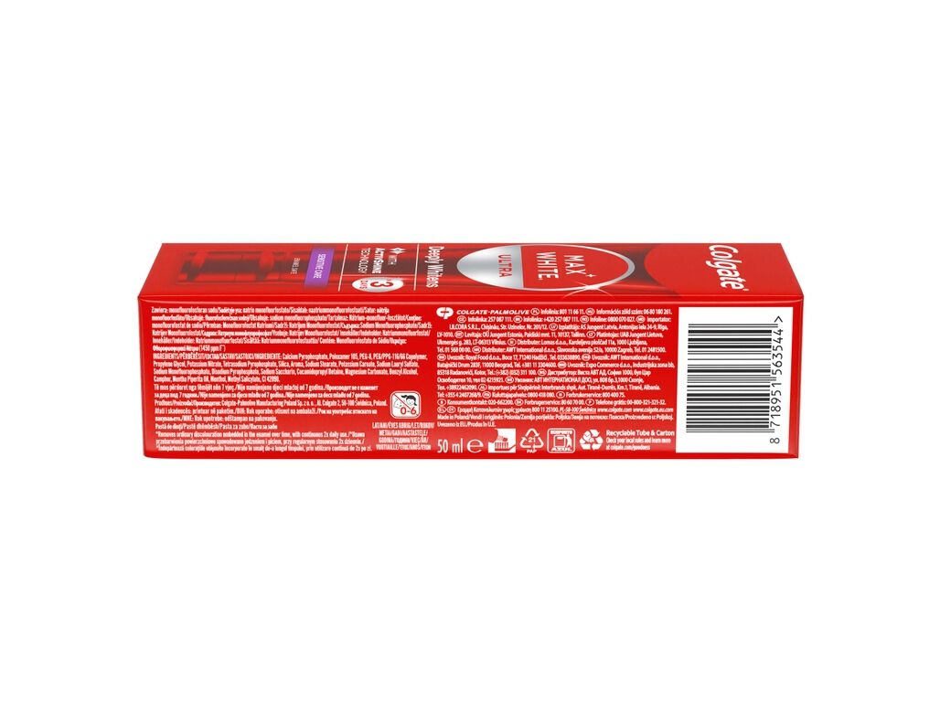 PASTA DENT&Iacute;FRICA COLGATE MAXWHITE ULTRA MULTI PPROTE&Ccedil;&Atilde;O 50ML image number 2