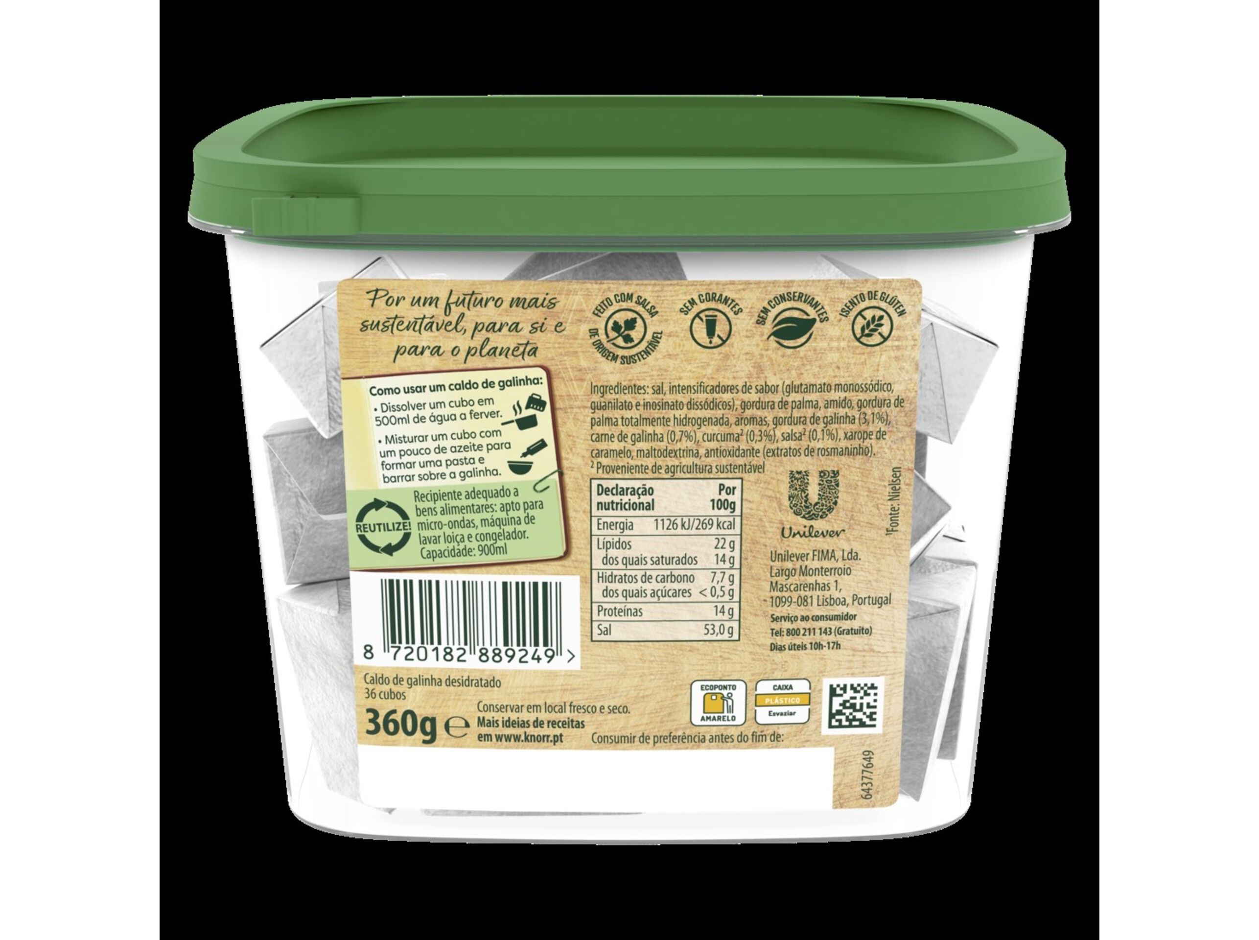 CALDOS - GALINHA KNORR 36 CUBOS 360 GR image number 1